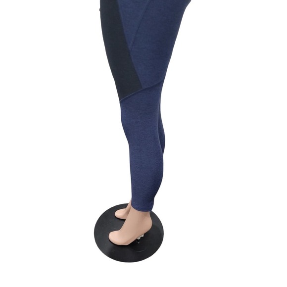 NEW Outdoor Voices Spring 7/8 Color Block Athletic Leggings Black Blue‎ Size S - Picture 8 of 14
